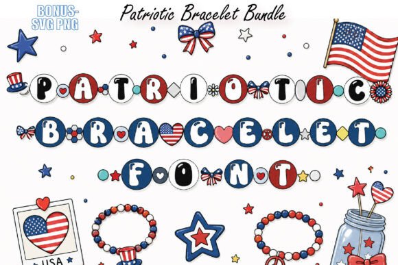 Bring the Sparkle: A Designer’s Take on the Patriotic Bracelet Font