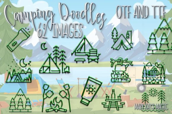 Camping Doodles: Your Ticket to Outdoor Adventure Graphics