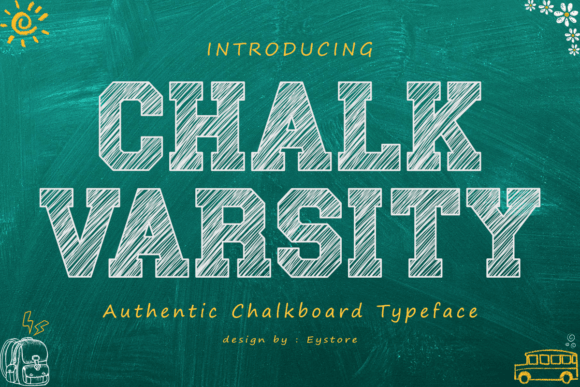 Chalk Varsity: A Bold Chalkboard Typeface with Collegiate Soul