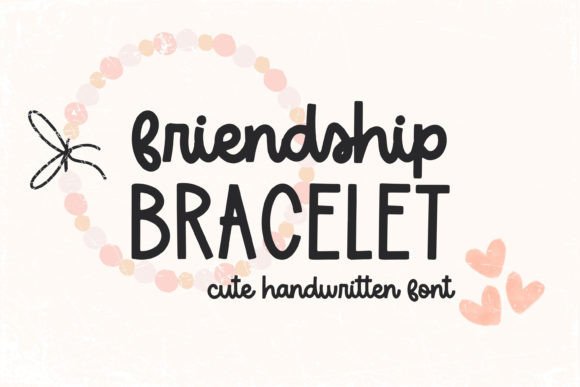 Friendship Bracelet: A Handwritten Font for Genuine Connection