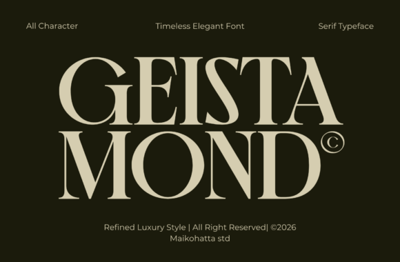 Geista Mond: A Serif Font for Modern Luxury Branding