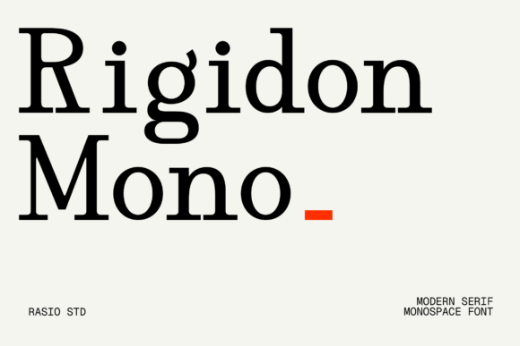 Rigidon Mono: Where Typewriter Grit Meets High-Fashion Serifs