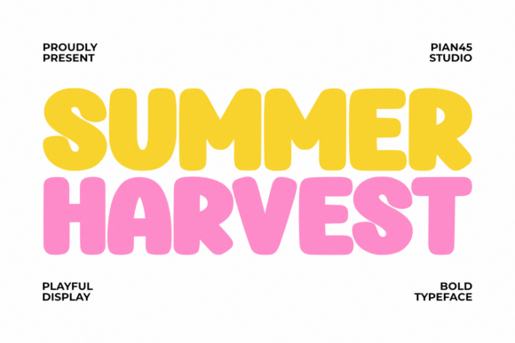 Summer Harvest: Your Go-To Bold Display Font for Joyful Projects