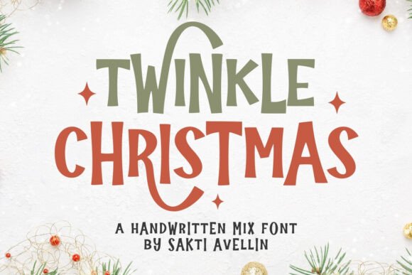 Twinkle Christmas: Crafting Festive Charm with a Handmade Font